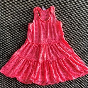 Girls Neon Pink Cat and Jack Mesh Swim Coverup